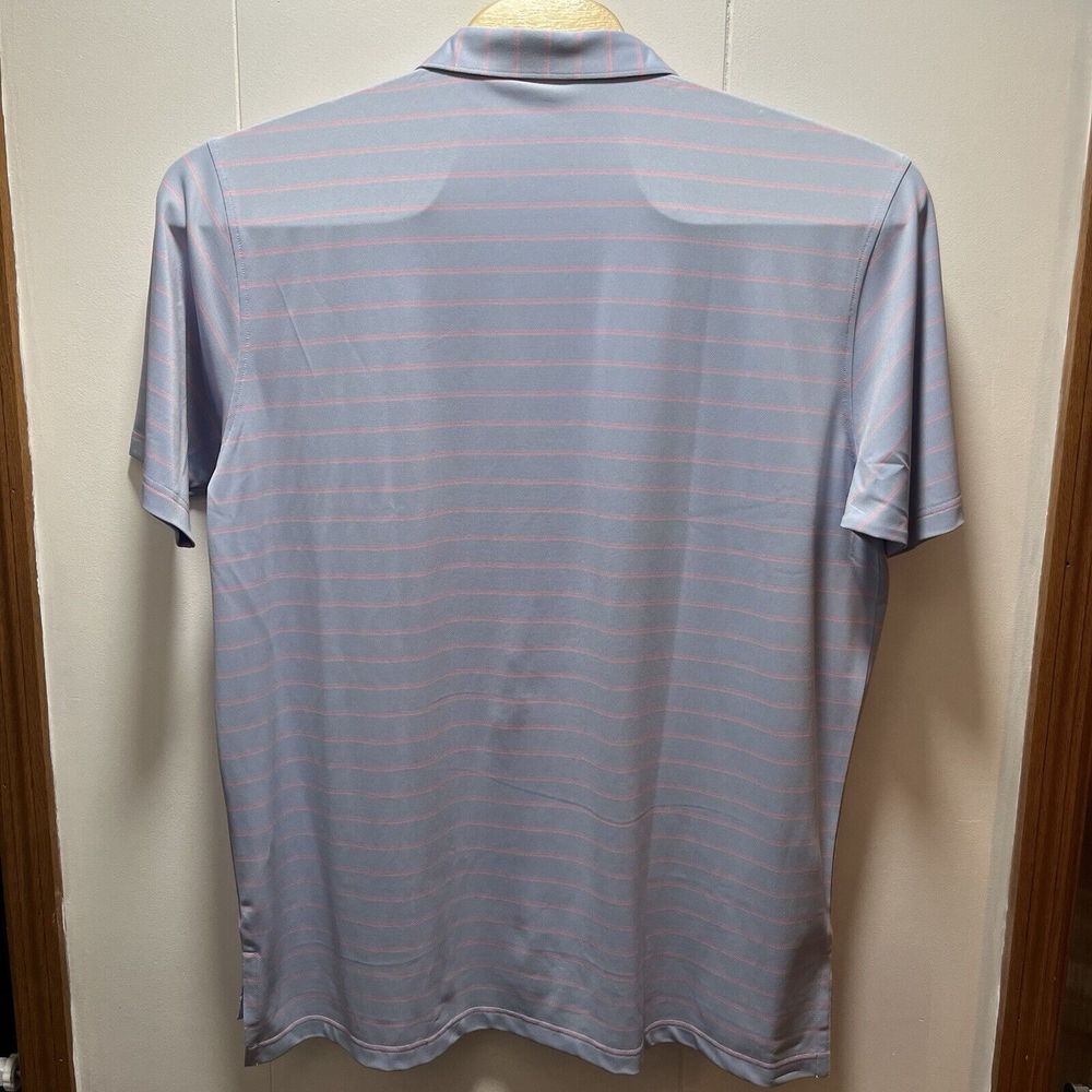 Turtleson Bowen Stripe Oxford Performance Polo Sky/Orchid Size 2XL XXL NEW - Picture 7 of 7